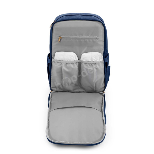 Feelo Mom Backpack Blue plecak dla mamy do wózka z matą do przewijania niebieski