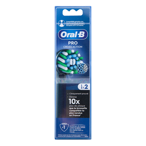 ORAL-B PRO Cross Action Black EB50RX-2 końcówki do szczoteczki elektrycznej ORAL-B 2 sztuki