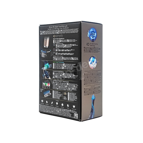 ORAL-B iO 10 Lunar Gold szczoteczka magnetyczna złota z czarnym etui podróżnym