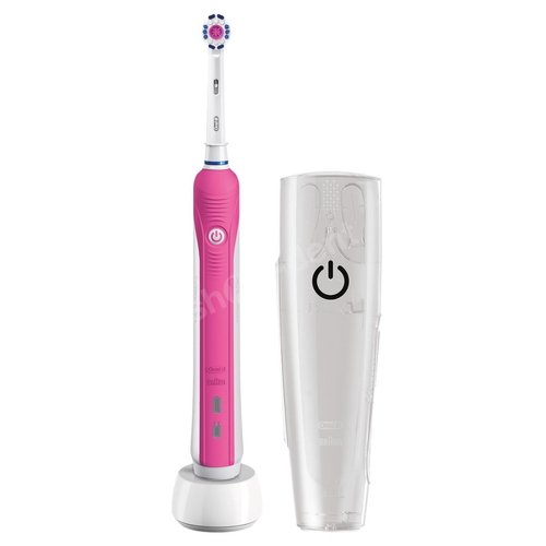 Szczotka elektryczna ORAL-B Braun Pro 750 Pink z etui podróżnym