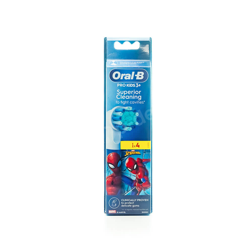ORAL-B PRO Kids 3+ Spiderman Końcówki do szczoteczki elektrycznej dla dzieci 4 sztuki