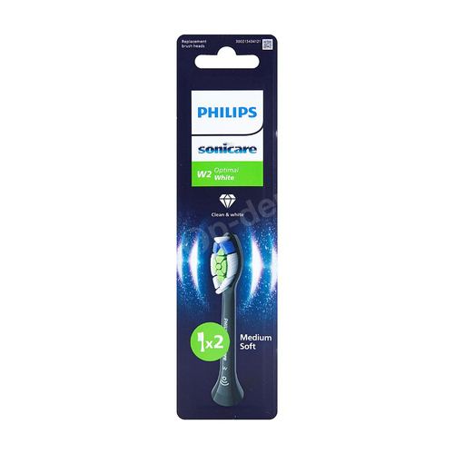 PHILIPS Sonicare Optimal White W2 Black HX6062/88 Końcówki do szczoteczki sonicznej Philips 2 sztuki
