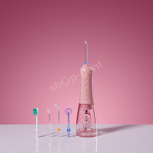 Smilesonic AquaFlow PINK irygator bezprzewodowy z 5 końcówkami