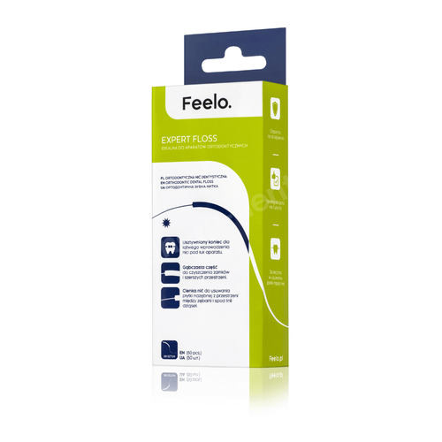 Feelo Expert Floss Nić dentystyczna do aparatów ortodontycznych 50 odcinków