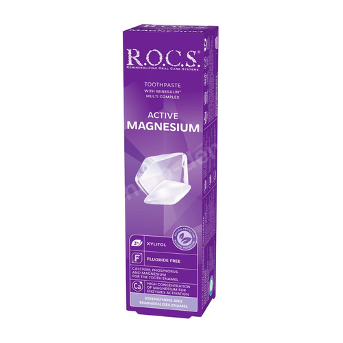 ROCS Active Magnesium Remineralizująca pasta do zębów z wysoką zawartością magnezu 94 g