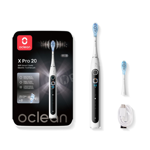 Oclean X PRO 20 White Szczoteczka soniczna z 2 końcówkami