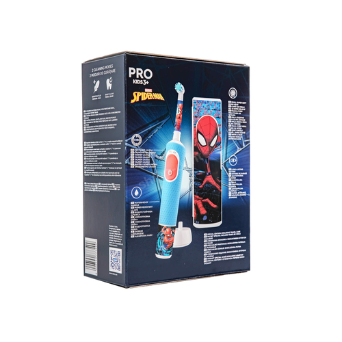 ORAL-B Vitality Pro Kids 3+ Spiderman Szczoteczka elektryczna dla dzieci od 3 lat + etui podróżne