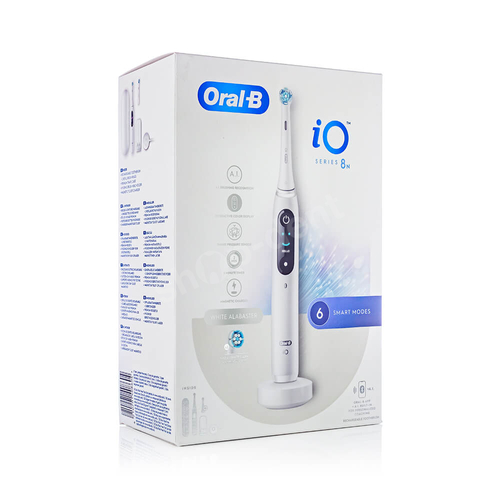ORAL-B iO 8N White szczoteczka elektryczna magnetyczna z etui i 2 końcówki