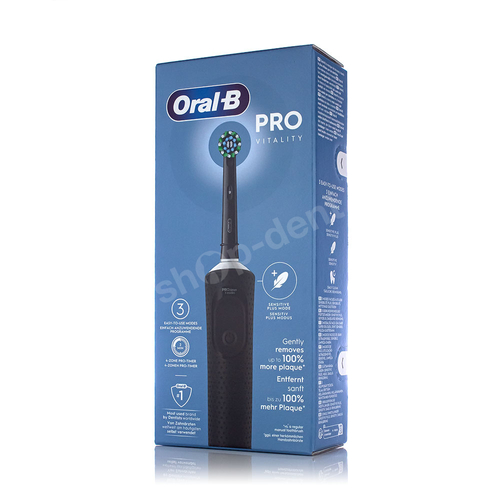 ORAL-B D103 Vitality PRO Protect X Clean Cross Action BLACK BOX Szczoteczka elektryczna z 3 trybami pracy