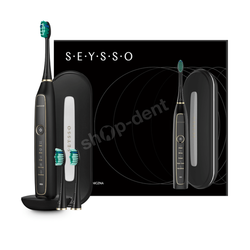 Zestaw SEYSSO Gold Black szczoteczka soniczna i pasta Gold Advanced Whitening