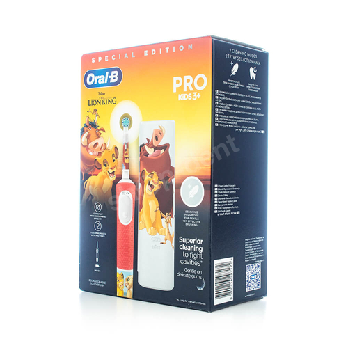 ORAL-B Vitality Pro Kids 3+ Król Lew Szczoteczka elektryczna dla dzieci od 3 lat + etui podróżny