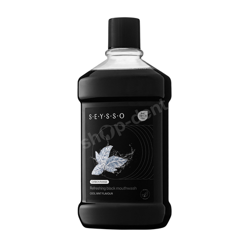 SEYSSO Carbon Black Odświeżający płyn do płukania jamy ustnej z węglem aktywnym 500 ml