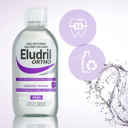Eludril ORTHO Ortodontyczny płyn do płukania jamy ustnej 500 ml