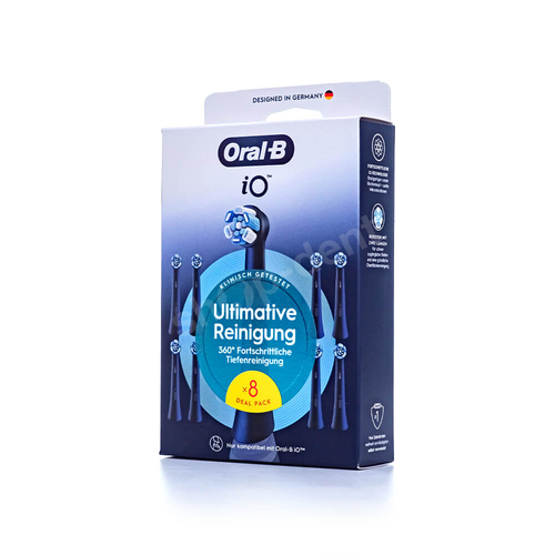 ORAL-B iO Ultimate Clean Black CBF-8 końcówki do szczoteczki elektrycznej ORAL-B iO czarne 8 sztuk