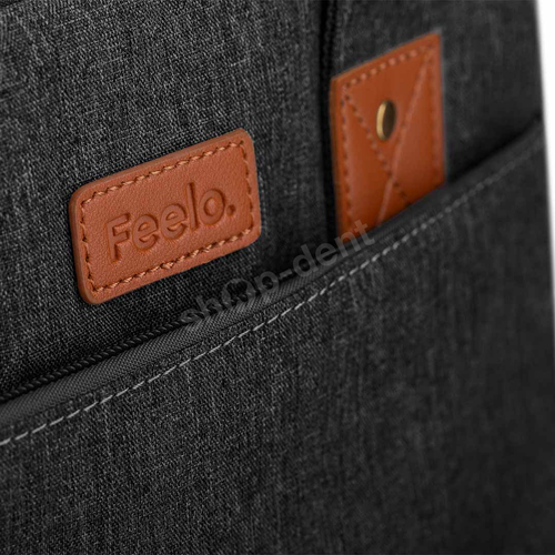 Feelo Mom Backpack Black plecak dla mamy z matą do przewijania do wózka czarny