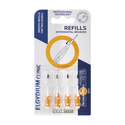 ELGYDIUM Clinic Interdental Brushes Refills Orange 3333 Wkłady do szczoteczek międzyzębowych Elgydium 4 sztuki