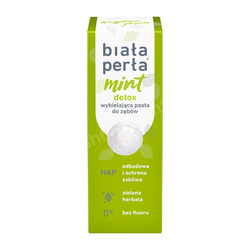Biała Perła Mint Detox - miętowa pasta do zębów bez fluoru o niskim RDA - 75 ml