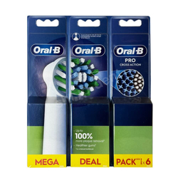 ORAL-B PRO Cross Action White EB50RX-6 końcówki do szczoteczki elektrycznej ORAL-B 6 sztuk
