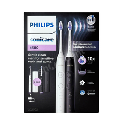PHILIPS Sonicare 6500 DUO Black/White HX7419/01 Zestaw dwóch szczoteczek sonicznych z etui