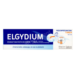 ELGYDIUM Timer edukacyjna pasta do zębów dla dzieci zmieniająca kolor od 3 lat 50 ml