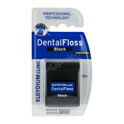 ELGYDIUM Dental Floss Black Czarna nić dentystyczna z chlorheksydyną 50 m