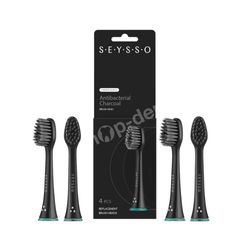 SEYSSO Carbon Antibacterial Końcówki z węglem aktywnym do szczoteczki sonicznej 4 sztuki