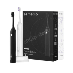 Zestaw dwóch szczoteczek sonicznych SEYSSO Basic White i Basic Black