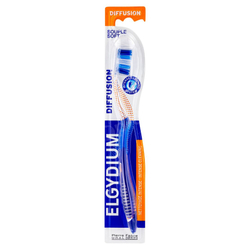 Elgydium Diffusion Soft - szczoteczka do zębów z powierzchnią do czyszczenia języka (miękka)