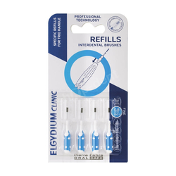ELGYDIUM Clinic Interdental Brushes Refills Blue 1111 Wkłady do szczoteczek międzyzębowych Elgydium 4 sztuki