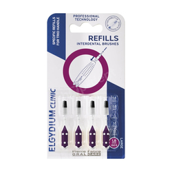 ELGYDIUM Clinic Interdental Brushes Refills Purple 5555 Wkłady do szczoteczek międzyzębowych Elgydium 4 sztuki