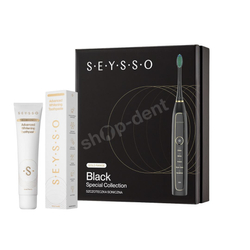 Zestaw SEYSSO Gold Black SC szczoteczka soniczna biała i pasta Advanced Whitening