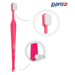 Paro Classic 2w1 S39 - Miękka szczoteczka do zębów ze szczoteczką międzyzębową