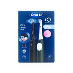 Oral-B iO 2 DUO Night Black/Forest Green Zestaw dwóch szczoteczek elektrycznych magnetycznych