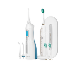 Zestaw SEYSSO Gold White szczoteczka soniczna i irygator do zębów Oxygen Travel