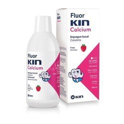KIN Fluor-Kin Calcium truskawkowy przeciwpróchniczy płyn dla dzieci 500ml