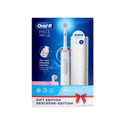 ORAL-B Braun Pro 3 3500 White Sensitive Clean szczoteczka elektryczna z etui i 2 końcówkami