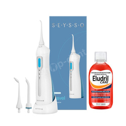 Zestaw Irygator bezprzewodowy SEYSSO Oxygen Travel + płyn do płukania jamy ustnej ELUDRIL Care