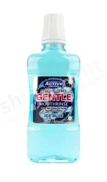 Active Gentle "Lodowy Błękit" z fluorem - bezalkoholowy płyn do płukania jamy ustnej 500 ml