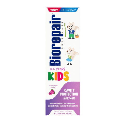 BIOREPAIR Kids Winogrono wzmacniająca pasta dla dzieci 0-6 lat bez fluoru 50 ml