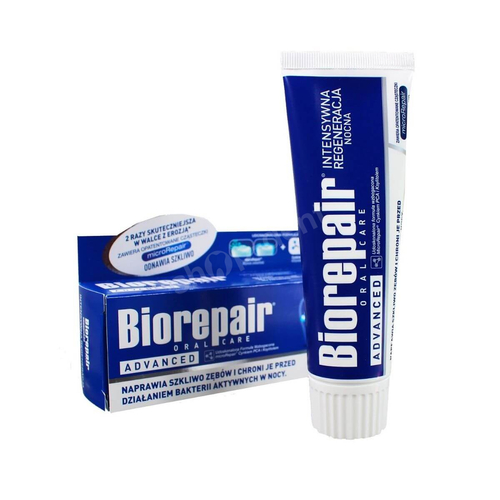 BIOREPAIR® Night - Pasta z cząsteczkami Microrepair naprawiająca powierzchnię szkliwa, bez fluoru 75ml