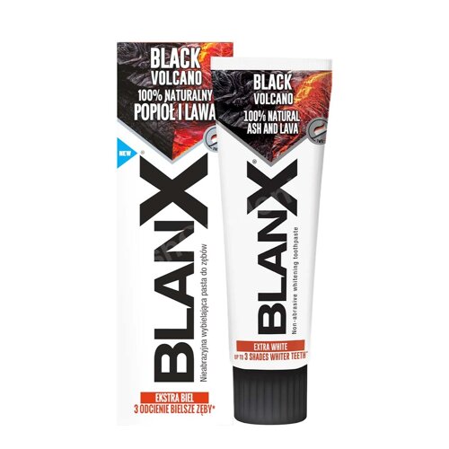 BLANX Black Volcano Wybielająca pasta do zębów z popiołem i lawą wulkaniczną - 75 ml