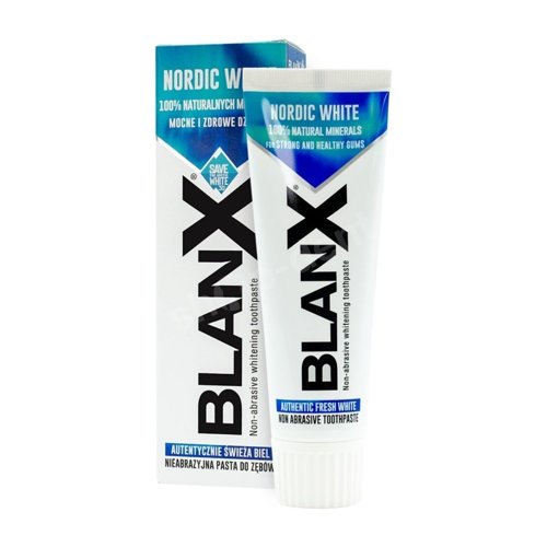 BLANX Nordic White wybielająca pasta do zębów z minerałami wulkanicznymi 75 ml 