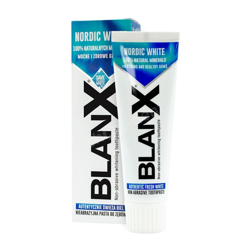 BLANX Nordic White wybielająca pasta do zębów z minerałami wulkanicznymi 75 ml 