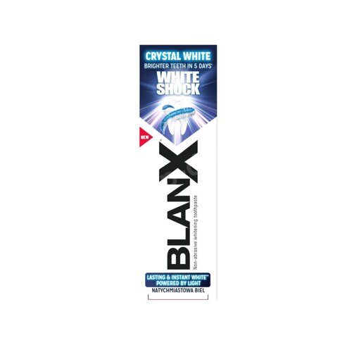 BLANX White Shock  Crystal White (Natychmiastowa Biel) - Pasta intensywnie wybielająca zęby 75ml