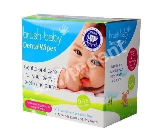 BRUSH-BABY Dental Wipes - Gaziki dla dzieci na palec z ksylitolem 28 szt.