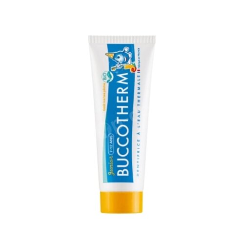 Buccotherm BIO Junior 7-12 lat Naturalna pasta do zębów dla dzieci z fluorem Ice Tea 50 ml