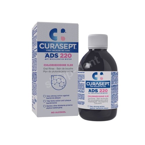 CURASEPT ADS 220 - Płyn do płukania jamy ustnej z chlorheksydyną 0.20% 200 ml