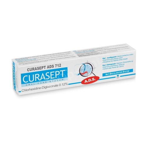 CURASEPT ADS 712 - Pasta do zębów w żelu z chlorheksydyną 0.12% 75ml