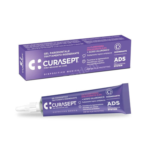 CURASEPT ADS350 REGENERATIVE - Żel leczniczy regenerujący na dziąsła z chlorheksydyną 0,5% + Kwas hialuronowy 30 ml