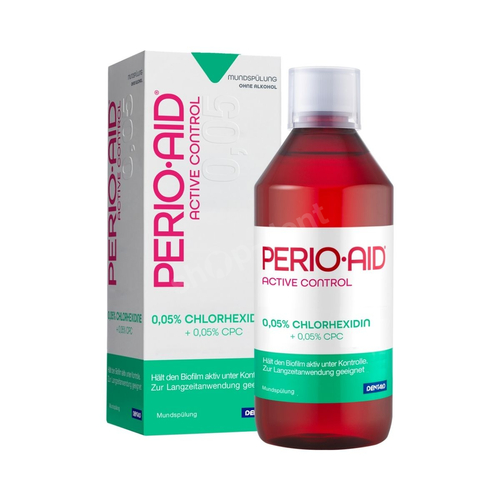 DENTAID PERIO AID Active Control 0,05% - Antyseptyczny płyn z chlorheksydyną 500ml 